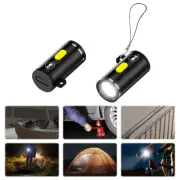 LED Small Pocket Flashlights Type C Powered Camping Torch Light for Travel Use