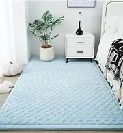 Nursery Rug, Baby Floor Play Mat, Baby Crawling Mat Foldable, Indoor Activity Floor mat for Babies, Infants, Toddlers and Kids,Play & Tummy Time (Light Blue, 100 x 200 cm)