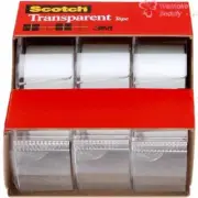 Scotch Transparent Tape 3 Rolls 3/4 In x 250 In New In Box