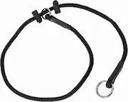 Dingo Gear Dog Choke Collar Handmade of Strong Cord with 2 Limiters Waterproof Choker for K9 Training IGP Agitation Bite Work Obedience Black XS S04046