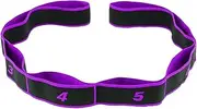 Yoga Stretch Strap, Resistance Bands, Fitness Bands, Training Bands, Yoga Stretching Band Strap with 8 Loops, for Fitness, Dance Training, Gymnastics, Purple