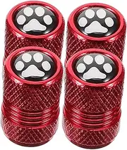 Luxshiny 4Pcs Paw Print Tire Valve Caps Durable Valve Stem Caps Splashproof Dirtproof Unique Chic Design for Cars Trucks Motorcycles Easy Installation