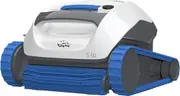 Dolphin S50 Robotic Pool Cleaner Up to 90mins Runtime Up to 8m Floor Robot Pool Vacuum for Above Ground Pool Smart Navigation Single-Level Filtration with Fine Filters PVC Brush Active Brushing