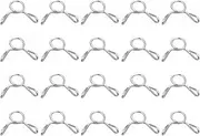 uxcell Fuel Line Hose Clips, 20pcs 3mm ID Fit 1.5-2mm OD Hose 304 Stainless Steel Water Pipe Air Tubing Spring Hose Clamps for Motorcycle Scooter
