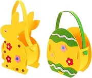 STOBAZA Easter Bunny Baskets Felt Easter Eggs Baskets Storage Bags for Teens Creative Carry Candy Organizer
