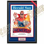 MELBOURNE DEMONS 2021 PREMIERS DELUXE WEG FRAMED POSTER GAWN AFL MEMORABILIA