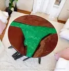 Epoxy Table | Resin Table Top | Coffee Table Top | Round Epoxy Resin River Table