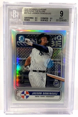 Jasson Dominguez BGS 9.0 2020 Bowman Chrome Spanning the Globe Rookie Card