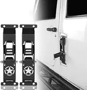 Hooke Road JK Wrangler Door Hinge Step Roof Access w/Bottle Opener Compatible with Jeep Wrangler 2/4 Door JK & JKU 07-18 (Pack of 2)