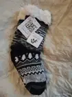 MUK LUKS Black Cabin Socks W/Jojoba Oil Women L/XL