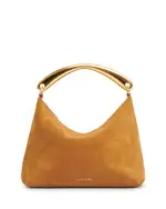 Mansur Gavriel Metal Handle Suede Hera Handbag
