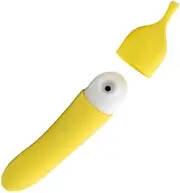 Banana Cream Personal Massager, Dual Stimulation Device with Air Pulse Technology, Yellow Sex Toys For Women Vibrators For Woman Vibrator Wand Pelvic Floor Trainer Wand Vibrator Vibrating Egg Vibrating Bullet