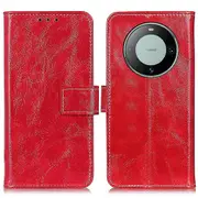 For Huawei Mate 60 Pro Crazy Horse Texture PU Leather Stand Cover Shockproof Wallet Phone Case