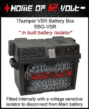 Thumper Battery Box with in built VSR isolator Includes loom Dual Battery SYSTEM