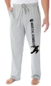 Mortal Kombat Men's Scorpion And Dragon Logo Loungewear Pajama Pants