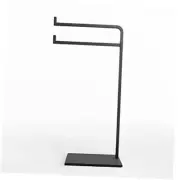 Hand Towel Stand for Bathroom Counter - 17" Black Countertop Towel Stand -