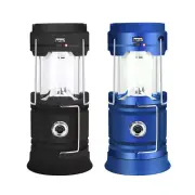 Portable Solar Camping Lantern Collapsible LED Flashlights USB Rechargeable