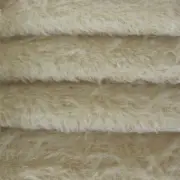1/6 yd 300S/C Cream INTERCAL 1/2" Ultra-Sparse Curly S-Finish Mohair Fur Fabric
