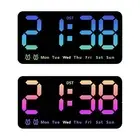 Digital Alarm Clock Wall Clock Date Calendar Desktop Large Display Portable LED