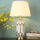 Large Ceramic Table Light Brass Base Desk Lamp Bedside Office Reading Lighting