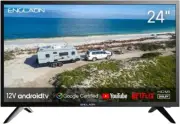 ENGLAON 24″ HD Android11 Smart LED 12V TV with Built-In Bluetooth 5.0 & Chrom...