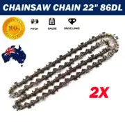 2PCS CHAINSAW CHAIN 22" 86DL 325 058 FITS BAUMR-AG SX75 MTM 72SX 62SX