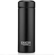 Glass Liner Vacuum Flask Stainless Steel Water Bottle Insulated Travel Coffee Mug,11oz,9oz Available(11oz, Black)