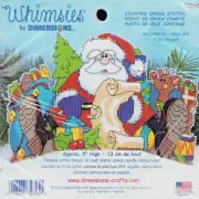 Cross Stitch Kit Dimensions Christmas Whimsies RARE Santa Toys Reindeer Vintage