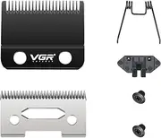 VGR 001 Clipper DLC Carbon Steel Blade Replacement, Professional Precision Ceramic Movement Blade with 2 Pairs of Screws, Model Clipper with Coated Fixed Blades Set