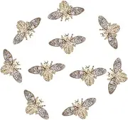 NOLITOY Unique 3D Bee Nail Charms Alloy Nail Decor 10pcs Nail Art Jewelry for Personalized Nail Design