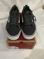 Vans Filmore Dark Gray White Canvas Men's Skate Shoes - Size 9.5 NWB