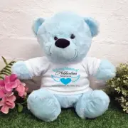 Memorial Remembrance Teddy Bear Light Blue 30cm - Sympathy, Remembrance