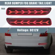 LED Rear Bumper Fog Brake Tail Light Red Light for Suzuki S-Cross Red 1 Pair