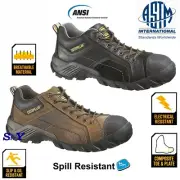 CAT Composite Toe Safety Work Oxford Boot Leather Slip Resistant ASTM EH
