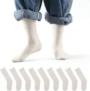 [MINI PANDA] 9 Pairs of calf socks for girls, Boys' and girls' cute crew socks