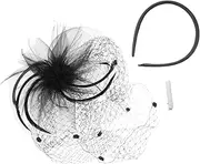 [OATIPHO] Gauze Hat Cap Hat Headdress Party Hat Mesh Hat Mesh Yarn Headdress Turban Headband Hats for Women Ladies Hat Women Hats and Caps Net Hat Headdress Artificial Blue