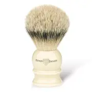 Edwin Jagger Traditional Handmade Shaving Brush Silver Tip Badger M-XL NEW
