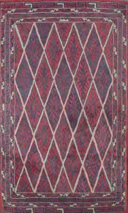 Modern Hand-tufted Indian Rug 5x8 ft Contemporary Bedroom Wool Carpet
