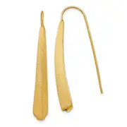 Ss/Gold Plated Sterling Silver Gold-Plated Polished And Brushed Earrings