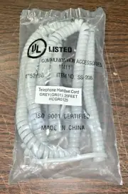 25 Foot Pearl Grey Handset Curly Cord