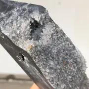 368g Natural Chrysanthemum Stone Quartz Crystal Cluster Obelisk Mineral A552