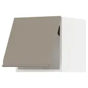 METOD wall cabinet horizontal, white/Upplöv matt dark beige, 40x37x40 cm