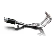 Yamaha XJ600 S/N Delkevic Full 4-1 Exhaust 8" Carbon Fiber Round Muffler 92-03