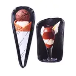 ★JS日雜附錄★ 巧克力 PIERRE MARCOLINI 霜淇淋 聖代 造型 筆袋 文具 刷具 收納 化妝包 二件組