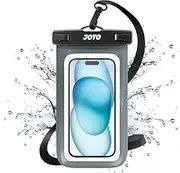 JOTO Universal Waterproof Phone Pouch Cellphone Dry Bag Case for iPhone 16 15 14 13 12 11 Pro Max Mini Plus Xs XR X 8 7 6S, Galaxy S24 S23 S22 S21 Plus Note, Pixel up to 7" -Grey