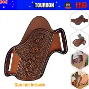 Tourbon Leather Handgun Pancake Holster Fit Ruger Glock Belt Gun Case OWB Pouch