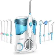 Apiker Water Flosser, Oral Irrigator for Teeth Cleaning & Braces Care, with 8 Multifunctional Tips, 600ML Detachable Water Tank & 10 Water Pressure Levels, Electric Water Dental Oral Flosser for Home