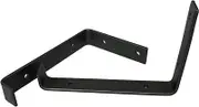 Black Shelf Bracket, U-Shaped Shelf Bracket, Triangle Right-Angle Corner Braces, Wrought Iron, Thickness 4mm, High Temperature Spraying, Strong Load-Bearing, 15cm, 20cm, 25cm