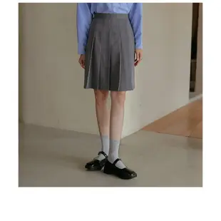 【Codibook】韓國 common unique 後鬆緊百褶及膝裙［預購］裙子 百褶裙 女裝