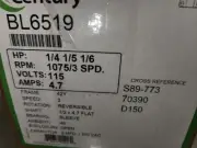 CENTURY # BL6519 BLOWER MOTOR 115 VOLTS 1/4 HP 3 SPEED EQUIV-D150 S87-773